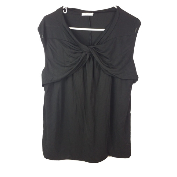 MM Lafleur Women’s Plus Top Size 22 Black Sleeveless V-Neck Stretch Pullover - Picture 1 of 6